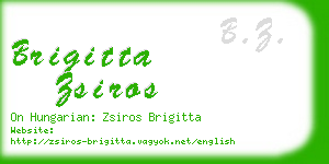 brigitta zsiros business card